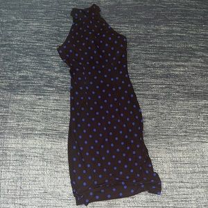 Laundry dress - brown and purple polka dots